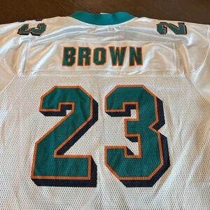 NFL Equipment Miami Dolphins Ronnie Brown #23 Football Jersey Men's Size Large